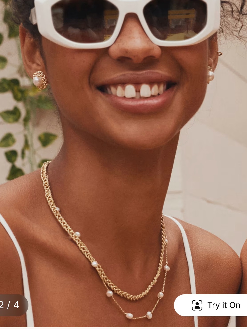 Kendra Scott Leighton Gold Freshwater Pearl Strand Necklace - Picture 2 of 10